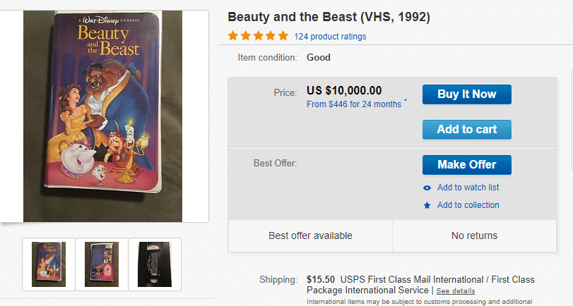 Is Your Beauty And The Beast VHS Actually Worth Thousands?